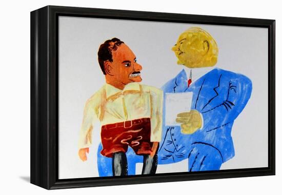 Dewey And Hoover-Ben Shahn-Framed Stretched Canvas