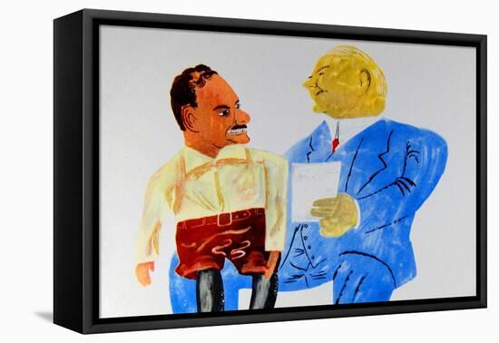 Dewey And Hoover-Ben Shahn-Framed Stretched Canvas