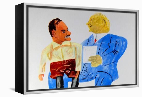 Dewey And Hoover-Ben Shahn-Framed Stretched Canvas