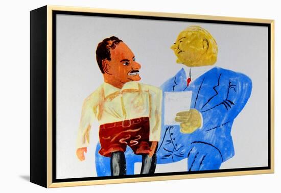 Dewey And Hoover-Ben Shahn-Framed Stretched Canvas