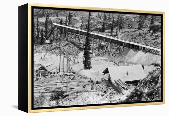 Dewey Gold Mine on Thunder Mountain, Idaho Photograph - Thunder Mountain, ID-Lantern Press-Framed Stretched Canvas