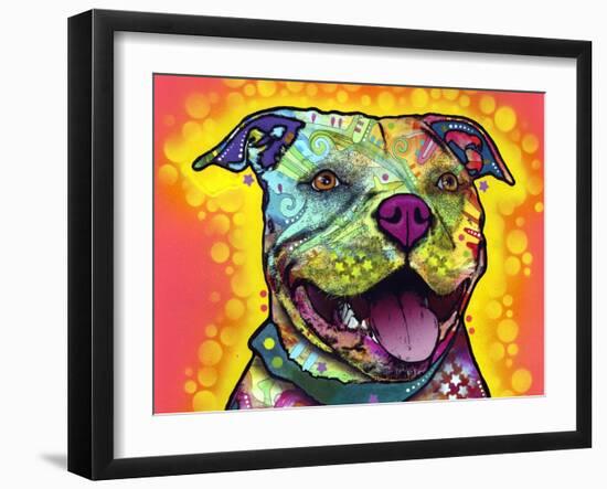 Dewey Pit Bull-Dean Russo-Framed Giclee Print