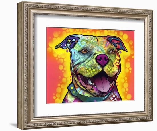 Dewey Pit Bull-Dean Russo-Framed Giclee Print