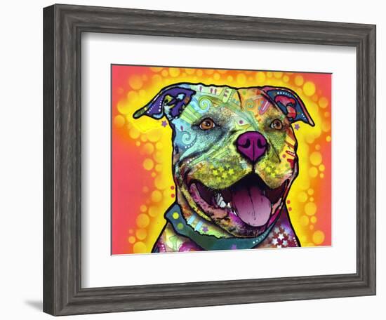 Dewey Pit Bull-Dean Russo-Framed Giclee Print