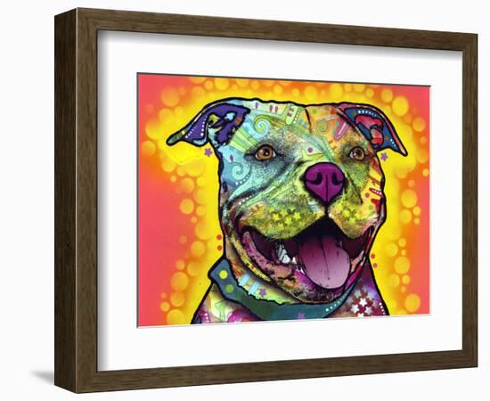 Dewey Pit Bull-Dean Russo-Framed Giclee Print