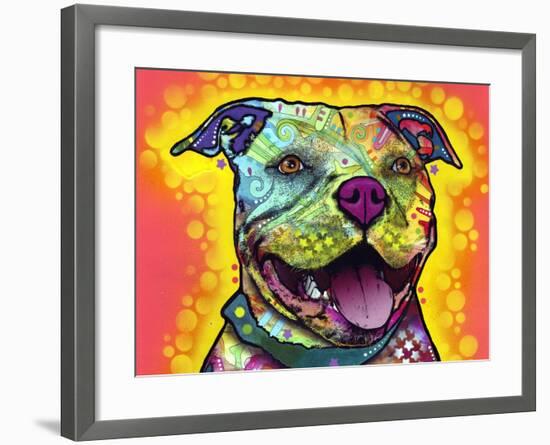 Dewey Pit Bull-Dean Russo-Framed Giclee Print