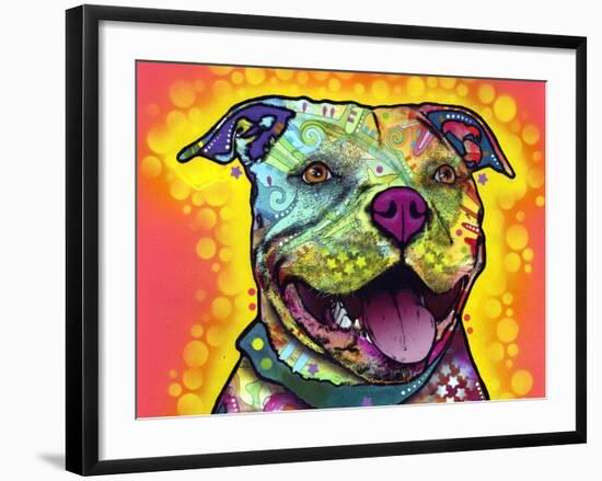 Dewey Pit Bull-Dean Russo-Framed Giclee Print