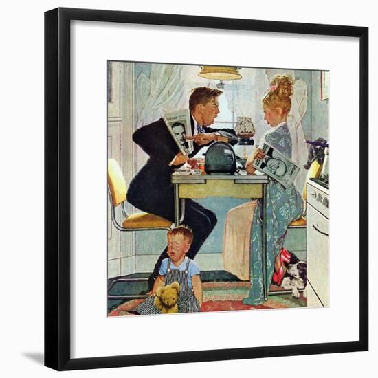 "Dewey v. Truman", October 30,1948-Norman Rockwell-Framed Giclee Print