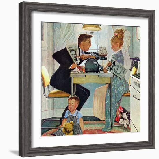 "Dewey v. Truman", October 30,1948-Norman Rockwell-Framed Premium Giclee Print