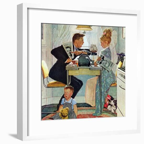 "Dewey v. Truman", October 30,1948-Norman Rockwell-Framed Premium Giclee Print