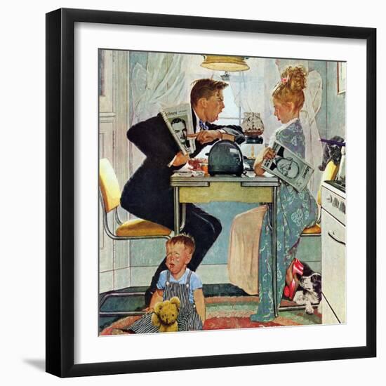 "Dewey v. Truman", October 30,1948-Norman Rockwell-Framed Premium Giclee Print