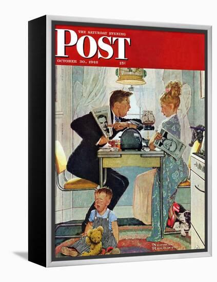 "Dewey v. Truman" Saturday Evening Post Cover, October 30,1948-Norman Rockwell-Framed Premier Image Canvas