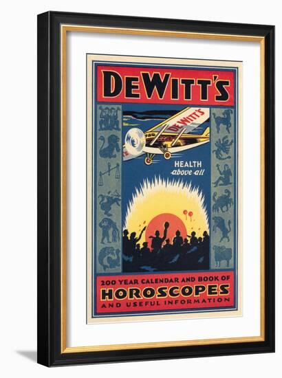 Dewitt's 200 Year Calendar and Horoscope Book-null-Framed Giclee Print