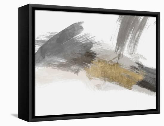Dexterity 1 Gold-Denise Brown-Framed Stretched Canvas