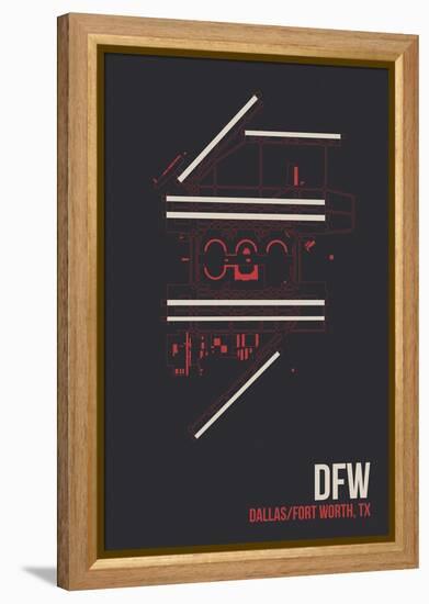 DFW Airport Layout-08 Left-Framed Premier Image Canvas