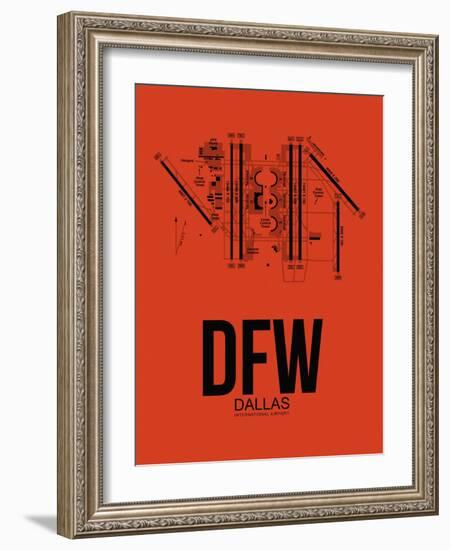 DFW Dallas Airport Orange-NaxArt-Framed Art Print