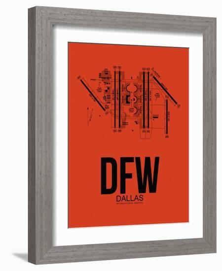 DFW Dallas Airport Orange-NaxArt-Framed Art Print