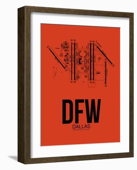 DFW Dallas Airport Orange-NaxArt-Framed Art Print