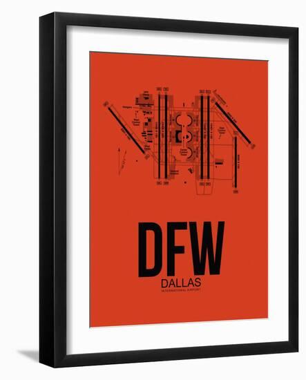 DFW Dallas Airport Orange-NaxArt-Framed Art Print