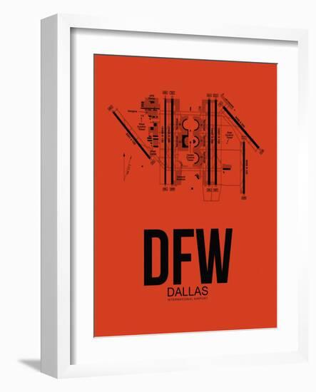 DFW Dallas Airport Orange-NaxArt-Framed Art Print
