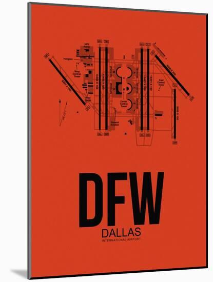 DFW Dallas Airport Orange-NaxArt-Mounted Art Print
