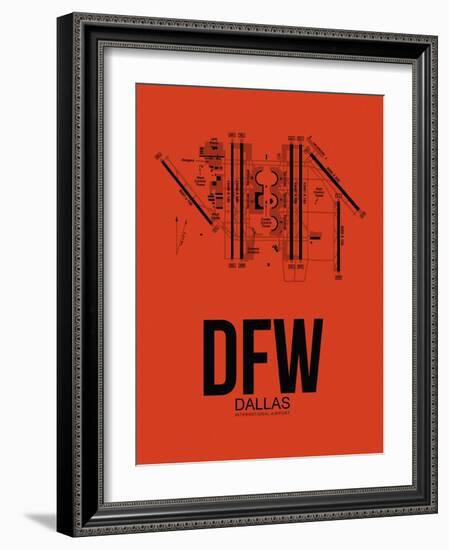 DFW Dallas Airport Orange-NaxArt-Framed Art Print