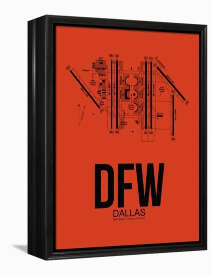 DFW Dallas Airport Orange-NaxArt-Framed Stretched Canvas