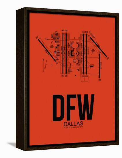 DFW Dallas Airport Orange-NaxArt-Framed Stretched Canvas