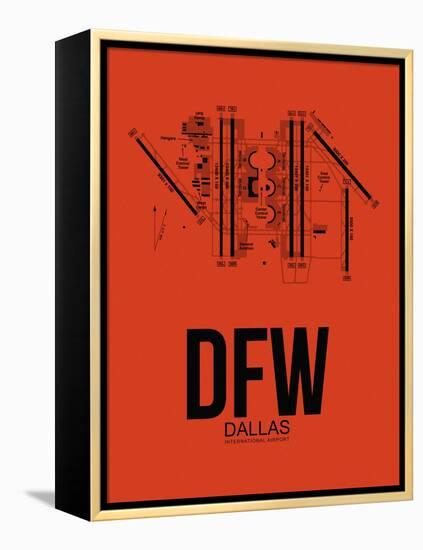 DFW Dallas Airport Orange-NaxArt-Framed Stretched Canvas