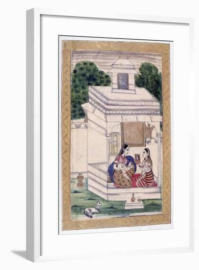 Dhanashri Ragini, Ragamala Album, School of Rajasthan, 19th Century-null-Framed Giclee Print