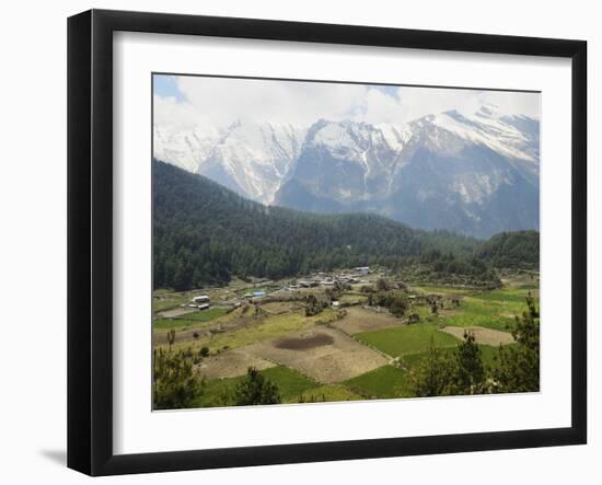 Dhaulagiri Himal Seen from Titi, Annapurna Conservation Area, Dhawalagiri (Dhaulagiri), Nepal-Jochen Schlenker-Framed Photographic Print