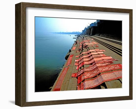 Dhobi Ghat, Varanasi, Uttar Pradesh, India, Asia-Godong-Framed Photographic Print