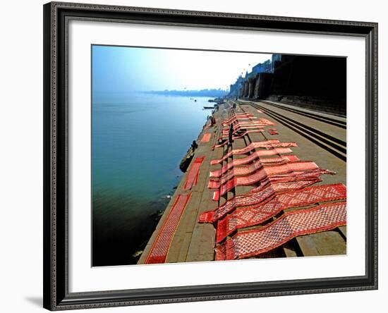 Dhobi Ghat, Varanasi, Uttar Pradesh, India, Asia-Godong-Framed Photographic Print