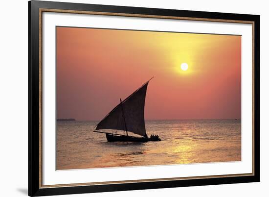 Dhow at Sunset-Lee Frost-Framed Giclee Print