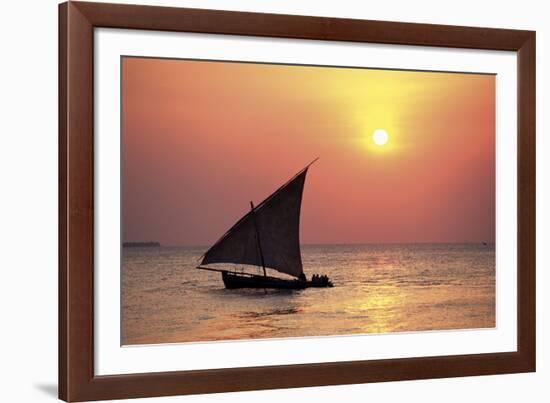 Dhow at Sunset-Lee Frost-Framed Giclee Print