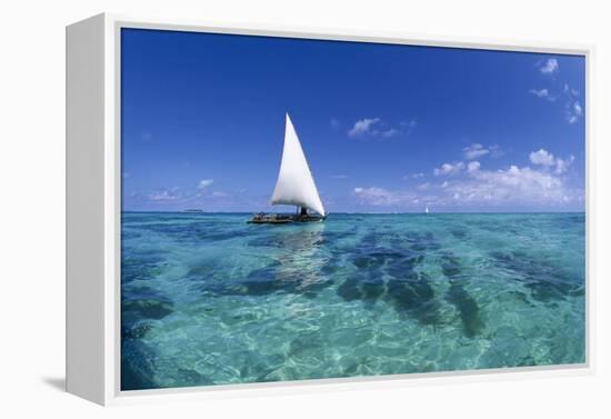 Dhow on Clear Seas-Paul Souders-Framed Premier Image Canvas