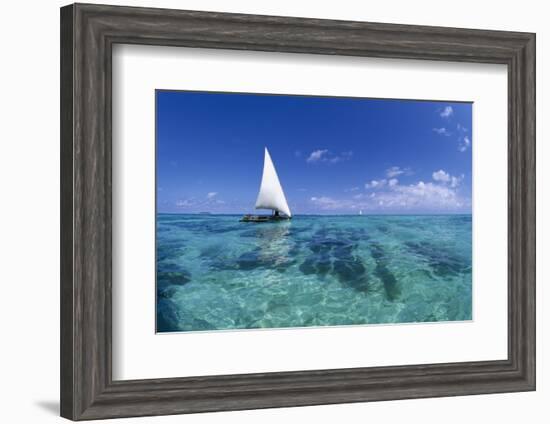 Dhow on Clear Seas-Paul Souders-Framed Photographic Print