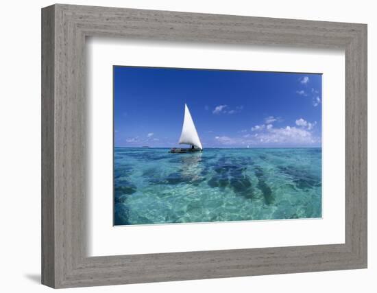 Dhow on Clear Seas-Paul Souders-Framed Photographic Print