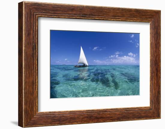 Dhow on Clear Seas-Paul Souders-Framed Photographic Print