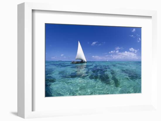 Dhow on Clear Seas-Paul Souders-Framed Photographic Print