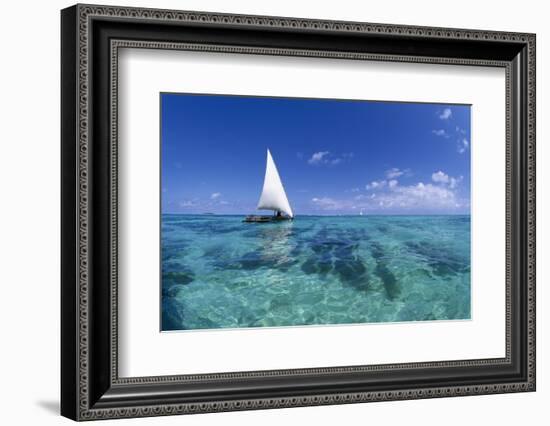 Dhow on Clear Seas-Paul Souders-Framed Photographic Print