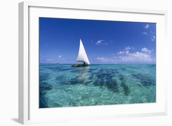 Dhow on Clear Seas-Paul Souders-Framed Photographic Print