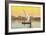 Dhow on the Nile by Luxor-null-Framed Art Print