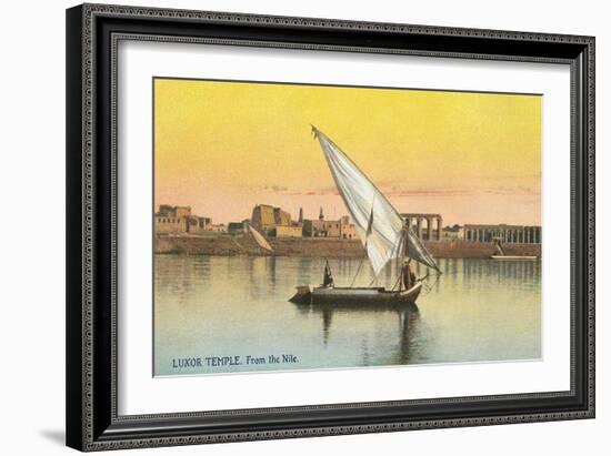 Dhow on the Nile by Luxor-null-Framed Art Print