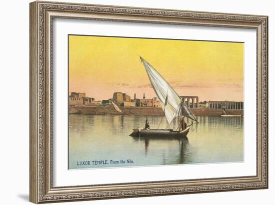 Dhow on the Nile by Luxor-null-Framed Premium Giclee Print