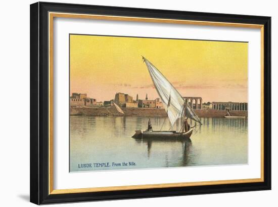 Dhow on the Nile by Luxor-null-Framed Premium Giclee Print