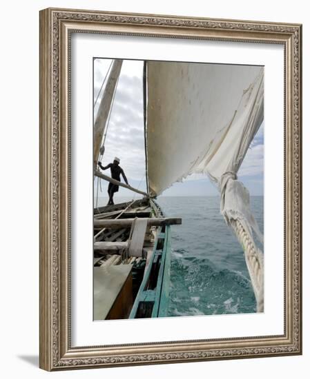 Dhow, Pangani, Near Tanga, Tanzania, East Africa, Africa-Groenendijk Peter-Framed Photographic Print