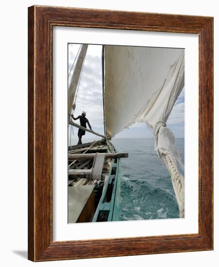 Dhow, Pangani, Near Tanga, Tanzania, East Africa, Africa-Groenendijk Peter-Framed Photographic Print