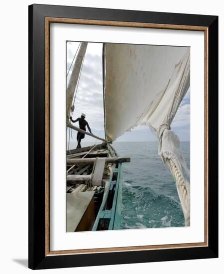 Dhow, Pangani, Near Tanga, Tanzania, East Africa, Africa-Groenendijk Peter-Framed Photographic Print