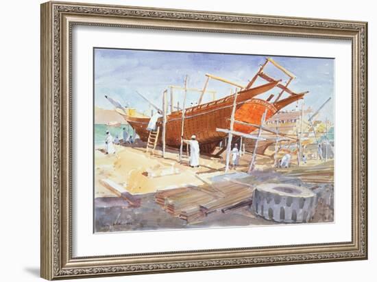 Dhow Yard, Sur, 1992-Lucy Willis-Framed Giclee Print